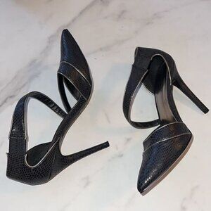 Black & silver heels